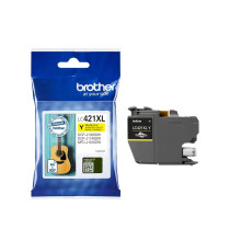 ORIGINALE BROTHER LC421XLY GIALLA ALTA CAPACITA' CARTUCCIA PER BROTHER DCP-J1050DW,J1140DW,MFC-J1010DW LC-421XL 500 PAGINE
