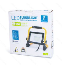FARO LED PORTATILE 30W 2700 LUMEN 6500K LUCE FREDDA IP44 CON SUPPORTO MISURA L250*W205*H250mm - ORIENTABILE A 360 GRADI AIGOSTAR FARO LED PORTATILE 30W 2700 LUMEN 6500K LUCE FREDDA IP44 CON SUPPORTO MISURA L250*W205*H250mm - ORIENTABILE A 360 GRADI AIGOSTAR