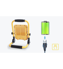 FARO LED PORTATILE A BATTERIA RICARICABILE 50W 1400 LUMEN 6500K LUCE FREDDA IP65 RICARICA USB L245*W59*H324mm ORIENTABILE 360 FARO LED PORTATILE A BATTERIA RICARICABILE 50W 1400 LUMEN 6500K LUCE FREDDA IP65 RICARICA USB L245*W59*H324mm ORIENTABILE 360