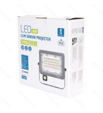 FARO LED ULTRASOTTILE GRIGIO 30W CON SENSORE MOVIMENTO 2700 LUMEN 6500K LUCE FREDDA -IN ALLUMINIO-  L176.8*W179.6*H54.1mm FARO LED ULTRASOTTILE GRIGIO 30W CON SENSORE MOVIMENTO 2700 LUMEN 6500K LUCE FREDDA -IN ALLUMINIO-  L176.8*W179.6*H54.1mm