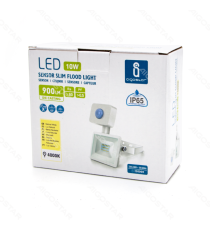 FARO LED SLIM BIANCO 10W CON SENSORE MOVIMENTO 900 LUMEN 4000K LUCE NATURALE -IN ALLUMINIO- IP65 L130*W151*H56mm FARO LED SLIM BIANCO 10W CON SENSORE MOVIMENTO 900 LUMEN 4000K LUCE NATURALE -IN ALLUMINIO- IP65 L130*W151*H56mm