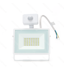 FARO LED SLIM BIANCO 30W CON SENSORE MOVIMENTO 2700 LUMEN 6400K LUCE FREDDA -IN ALLUMINIO- IP65 L147*W182*H56mm FARO LED SLIM BIANCO 30W CON SENSORE MOVIMENTO 2700 LUMEN 6400K LUCE FREDDA -IN ALLUMINIO- IP65 L147*W182*H56mm