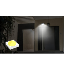 FARO LED SLIM BIANCO 50W CON SENSORE MOVIMENTO 4500 LUMEN 6400K LUCE FREDDA -IN ALLUMINIO- IP65 L211*W245*H56mm
