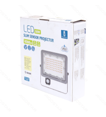 FARO LED ULTRASOTTILE GRIGIO 50W CON SENSORE MOVIMENTO 4500 LUMEN 4000K LUCE NATURALE -IN ALLUMINIO-  L222.8*W214.6*H54.1mm FARO LED ULTRASOTTILE GRIGIO 50W CON SENSORE MOVIMENTO 4500 LUMEN 4000K LUCE NATURALE -IN ALLUMINIO-  L222.8*W214.6*H54.1mm