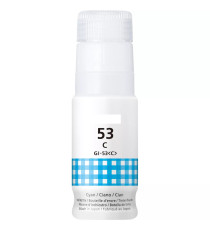 Inchiostro Compatibile Canon GI-53C Ciano Dye 60ml 3.800 Pagine 4673C001 per PIXMA G550 G650 Flacone Ricarica