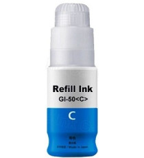 INCHIOSTRO GI-50C CIANO 3403C001 SERBATOIO FLACONE COMPATIBILE INK DYE PER CANON PIXMA G5050,G6050,G7050,GM4040 GI50 70ml