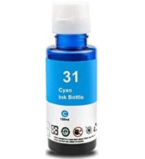 INCHIOSTRO GT-31C CIANO 1VU26AE SERBATOIO FLACONE COMPATIBILE INK DYE PER HP Smart Tank 513,455,457,555,559,570 GT31 90ml