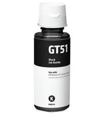 INCHIOSTRO GT-51BK NERO M0H57AA SERBATOIO FLACONE COMPATIBILE INK PIGMENTATO PER HP SMART 315,410,500,610,GT5800 GT51 90ml