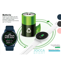 SMARTWATCH JOCCA SPORT 2049A BLU - TOUCH SCREEN - BLUETOOTH 4.0 - 10GG DI AUTONOMIA OROLOGIO ATTIVITA' SPORT FREQUENZA CARDIACA SMARTWATCH JOCCA SPORT 2049A BLU - TOUCH SCREEN - BLUETOOTH 4.0 - 10GG DI AUTONOMIA OROLOGIO ATTIVITA' SPORT FREQUENZA CARDIACA