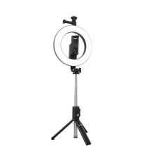 ASTA SUPPORTO SELFIE LINQ ZP9006 CON RING LIGHT - LUCE LED AD ANELLO 6" 10W SMARTPHONE TELECOMANDO LUCE CALDA,FREDDA,BIANCA ASTA SUPPORTO SELFIE LINQ ZP9006 CON RING LIGHT - LUCE LED AD ANELLO 6" 10W SMARTPHONE TELECOMANDO LUCE CALDA,FREDDA,BIANCA