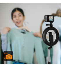 ASTA SUPPORTO SELFIE LINQ ZP9006 CON RING LIGHT - LUCE LED AD ANELLO 6" 10W SMARTPHONE TELECOMANDO LUCE CALDA,FREDDA,BIANCA ASTA SUPPORTO SELFIE LINQ ZP9006 CON RING LIGHT - LUCE LED AD ANELLO 6" 10W SMARTPHONE TELECOMANDO LUCE CALDA,FREDDA,BIANCA