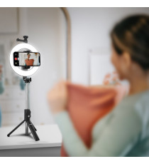 ASTA SUPPORTO SELFIE LINQ ZP9006 CON RING LIGHT - LUCE LED AD ANELLO 6" 10W SMARTPHONE TELECOMANDO LUCE CALDA,FREDDA,BIANCA ASTA SUPPORTO SELFIE LINQ ZP9006 CON RING LIGHT - LUCE LED AD ANELLO 6" 10W SMARTPHONE TELECOMANDO LUCE CALDA,FREDDA,BIANCA