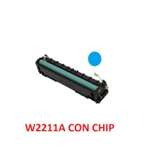 TONER W2211A CIANO COMPATIBILE 207A CON CHIP PER HP Color LaserJet Pro Color Pro M255,MFP M282nwM283fw CAPACITA 1.250 PAGINE