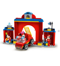 Lego Disney - Mickey and Friends Autopompa e Caserma di Topolino e i Suoi Amici con un Camion dei Pompieri Giocattolo - 10776