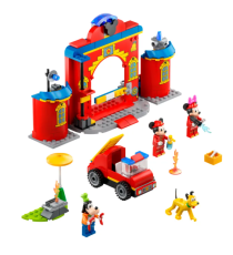 Lego Disney - Mickey and Friends Autopompa e Caserma di Topolino e i Suoi Amici con un Camion dei Pompieri Giocattolo - 10776
