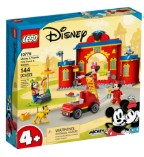 Lego Disney - Mickey and Friends Autopompa e Caserma di Topolino e i Suoi Amici con un Camion dei Pompieri Giocattolo - 10776