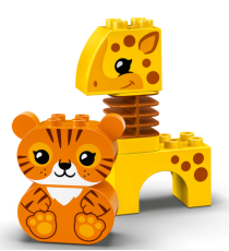 Lego Duplo - Il Treno degli Animali con Elefante, Tigre, Panda e Giraffa - 10955