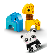 Lego Duplo - Il Treno degli Animali con Elefante, Tigre, Panda e Giraffa - 10955