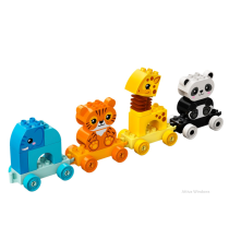 Lego Duplo - Il Treno degli Animali con Elefante, Tigre, Panda e Giraffa - 10955