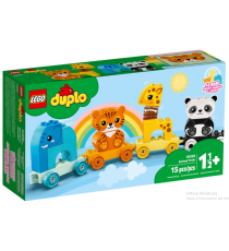 Lego Duplo - Il Treno degli Animali con Elefante, Tigre, Panda e Giraffa - 10955