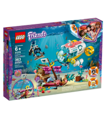 Lego Friends - La Missione di Soccorso dei Delfini - Playset con Barca e Sottomarino, Relitto e Figure dei Delfini - 41378
