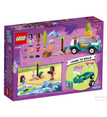 Lego Friends - Il Furgone dei Frullati - Playset con Emma, 2 Delfini e Una Spiaggia - 41397