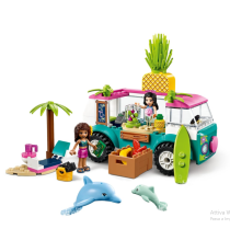 Lego Friends - Il Furgone dei Frullati - Playset con Emma, 2 Delfini e Una Spiaggia - 41397