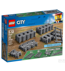 Lego City - Binari - 20 Pezzi Set Accessori di Espansione - 60205