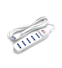 MULTIPRESA CIABATTA ELETTRICA 5 POSTI CON INTERRUTTORE GENERALE CAVO DA 5 METRI SPINA:10A 250V PRESA:5-way P17/11 MULTIPRESA CIABATTA ELETTRICA 5 POSTI CON INTERRUTTORE GENERALE CAVO DA 5 METRI SPINA:10A 250V PRESA:5-way P17/11