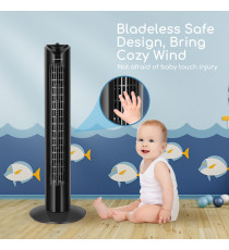 VENTILATORE A TORRETTA CON CONTROLLI ANALOGICI NERO - 3 VELOCITA' - SENZA PALE - 45W A COLONNA - OSCILLAZIONE 85 GRADI AIGOSTAR VENTILATORE A TORRETTA CON CONTROLLI ANALOGICI NERO - 3 VELOCITA' - SENZA PALE - 45W A COLONNA - OSCILLAZIONE 85 GRADI AIGOSTAR