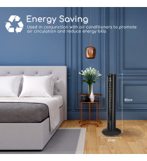 VENTILATORE A TORRETTA CON CONTROLLI ANALOGICI BIANCO-NERO - 3 VELOCITA' - SENZA PALE - 45W A COLONNA - OSCILLAZIONE 85 GRADI VENTILATORE A TORRETTA CON CONTROLLI ANALOGICI BIANCO-NERO - 3 VELOCITA' - SENZA PALE - 45W A COLONNA - OSCILLAZIONE 85 GRADI