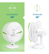 VENTILATORE DA TAVOLO 35W - BIANCO - 3 VELOCITA' - MISURA L340XW235XH480mm - MOTORE ANTIRUMORE AIGOSTAR VENTILATORE DA TAVOLO 35W - BIANCO - 3 VELOCITA' - MISURA L340XW235XH480mm - MOTORE ANTIRUMORE AIGOSTAR