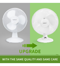 VENTILATORE DA TAVOLO 35W - BIANCO - 3 VELOCITA' - MISURA L340XW235XH480mm - MOTORE ANTIRUMORE AIGOSTAR VENTILATORE DA TAVOLO 35W - BIANCO - 3 VELOCITA' - MISURA L340XW235XH480mm - MOTORE ANTIRUMORE AIGOSTAR