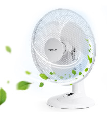 VENTILATORE DA TAVOLO 35W - BIANCO - 3 VELOCITA' - MISURA L340XW235XH480mm - MOTORE ANTIRUMORE AIGOSTAR VENTILATORE DA TAVOLO 35W - BIANCO - 3 VELOCITA' - MISURA L340XW235XH480mm - MOTORE ANTIRUMORE AIGOSTAR