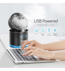 MINI VENTILATORE DA TAVOLO CON NEBULIZZATORE 10W - NERO - 3 VELOCITA' - MISURA L113XW113XH127mm - CAVO USB - SERBATOIO 300ML MINI VENTILATORE DA TAVOLO CON NEBULIZZATORE 10W - NERO - 3 VELOCITA' - MISURA L113XW113XH127mm - CAVO USB - SERBATOIO 300ML