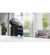 MINI VENTILATORE DA TAVOLO CON NEBULIZZATORE 10W - NERO - 3 VELOCITA' - MISURA L113XW113XH127mm - CAVO USB - SERBATOIO 300ML MINI VENTILATORE DA TAVOLO CON NEBULIZZATORE 10W - NERO - 3 VELOCITA' - MISURA L113XW113XH127mm - CAVO USB - SERBATOIO 300ML