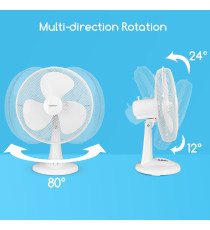 VENTILATORE DA TAVOLO 45W - BIANCO - 3 VELOCITA' - MISURA L420xW270xH550mm - MOTORE ANTIRUMORE AIGOSTAR VENTILATORE DA TAVOLO 45W - BIANCO - 3 VELOCITA' - MISURA L420xW270xH550mm - MOTORE ANTIRUMORE AIGOSTAR