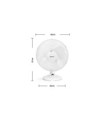 VENTILATORE DA TAVOLO 45W - BIANCO - 3 VELOCITA' - MISURA L420xW270xH550mm - MOTORE ANTIRUMORE AIGOSTAR VENTILATORE DA TAVOLO 45W - BIANCO - 3 VELOCITA' - MISURA L420xW270xH550mm - MOTORE ANTIRUMORE AIGOSTAR