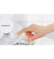 VENTILATORE DA TAVOLO 45W - BIANCO - 3 VELOCITA' - MISURA L420xW270xH550mm - MOTORE ANTIRUMORE AIGOSTAR VENTILATORE DA TAVOLO 45W - BIANCO - 3 VELOCITA' - MISURA L420xW270xH550mm - MOTORE ANTIRUMORE AIGOSTAR