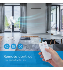 VENTILATORE A PIANTANA CON CONTROLLI DIGITALI 40W BIANCO - 3 VELOCITA' - SCHERMO LED CON TELECOMANDO - TIMER 7 ORE AIGOSTAR VENTILATORE A PIANTANA CON CONTROLLI DIGITALI 40W BIANCO - 3 VELOCITA' - SCHERMO LED CON TELECOMANDO - TIMER 7 ORE AIGOSTAR