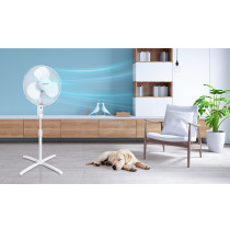 VENTILATORE A PIANTANA CON CONTROLLI DIGITALI 40W BIANCO - 3 VELOCITA' - SCHERMO LED CON TELECOMANDO - TIMER 7 ORE AIGOSTAR VENTILATORE A PIANTANA CON CONTROLLI DIGITALI 40W BIANCO - 3 VELOCITA' - SCHERMO LED CON TELECOMANDO - TIMER 7 ORE AIGOSTAR
