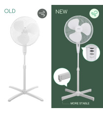 VENTILATORE A PIANTANA CON CONTROLLI ANALOGICI 45W BIANCO - 3 VELOCITA' - ALTEZZA REGOLABILE - AIGOSTAR VENTILATORE A PIANTANA CON CONTROLLI ANALOGICI 45W BIANCO - 3 VELOCITA' - ALTEZZA REGOLABILE - AIGOSTAR