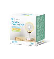 VENTILATORE PORTATILE PIEGHEVOLE -PAULA- CON ASTA TELESCOPICA - 3 VELOCITA' - RICARICA USB - 6.5W DA TAVOLO CON LUCE LED VENTILATORE PORTATILE PIEGHEVOLE -PAULA- CON ASTA TELESCOPICA - 3 VELOCITA' - RICARICA USB - 6.5W DA TAVOLO CON LUCE LED