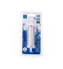 LAMPADINA LED R7S 16W 118mm 2100 LUMEN 6500K LUCE FREDDA D29XH118mm ANGOLO 360 GRADI EQUIVALE A 131W INCADESCENZA CLASSE A+