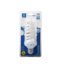 LAMPADINA LED SPIRALE B5 18W E27 1850 LUMEN 3000K LUCE CALDA D61XH160mm ANGOLO 360 GRADI EQUIVALE 118W INCADESCENZA CLASSE A+ LAMPADINA LED SPIRALE B5 18W E27 1850 LUMEN 3000K LUCE CALDA D61XH160mm ANGOLO 360 GRADI EQUIVALE 118W INCADESCENZA CLASSE A+