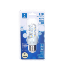 LAMPADINA LED SPIRALE B5 4.9W E27 440 LUMEN 4000K LUCE NATURALE D38XH105mm ANGOLO 360 GRADI EQUIVALE 38W INCADESCENZA AIGOSTAR
