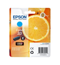 EPSON T3342 CIANO C13T33424010 CARTUCCIA ORIGINALE PER EPSON EXPRESSION PREMIUM XP530 XP630 XP635 XP830 33 CAPACITA 4,5ML