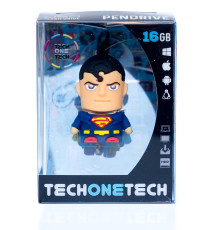 PENDRIVE 32GB SUPERMAN TECHONETECH TEC5099-32 32 GB USB 2.0 - MEMORIA 32GB SUPERMAN 3D PENDRIVE 32GB SUPERMAN TECHONETECH TEC5099-32 32 GB USB 2.0 - MEMORIA 32GB SUPERMAN 3D