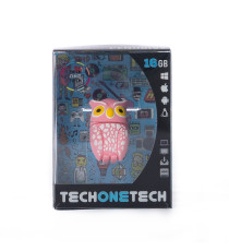 PENDRIVE 32GB BUHO PLUMI PINK TECHONETECH TEC5143-32 32 GB USB 2.0 - MEMORIA 32GB GUFO ROSA 3D