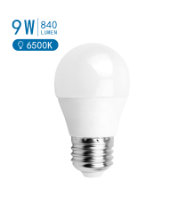 LAMPADINA LED A5 G45 9W ATTACCO E27 675 LUMEN 3000K LUCE CALDA ANGOLO 175 D45H80mm EQUIVALE 55W INCANDESCENZA LAMPADINA LED A5 G45 9W ATTACCO E27 675 LUMEN 3000K LUCE CALDA ANGOLO 175 D45H80mm EQUIVALE 55W INCANDESCENZA